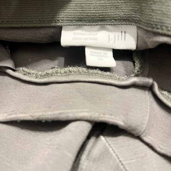 J. JILL | Essential Slim Ankle Pull On Stretch Waist Pants Green Size 14 - Picture 5 of 8